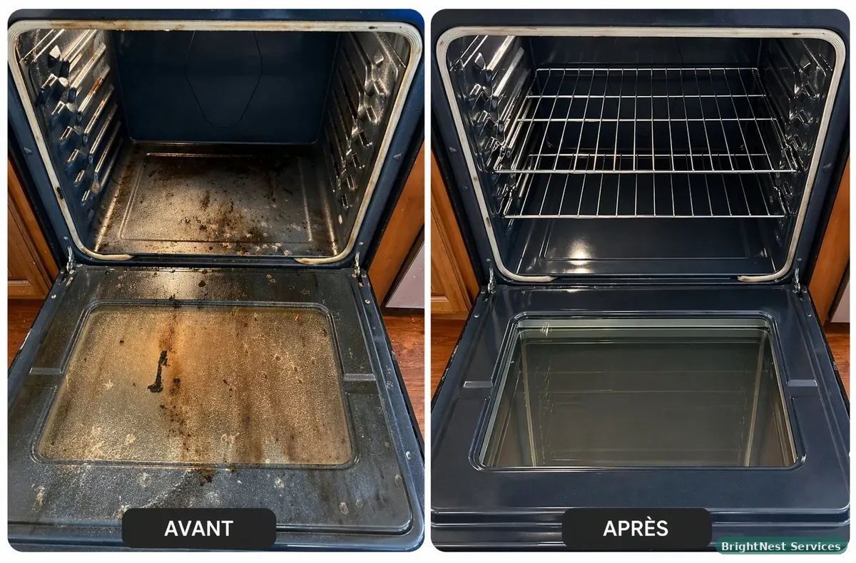 Nettoyage four Montpellier avant après — BrightNest Services